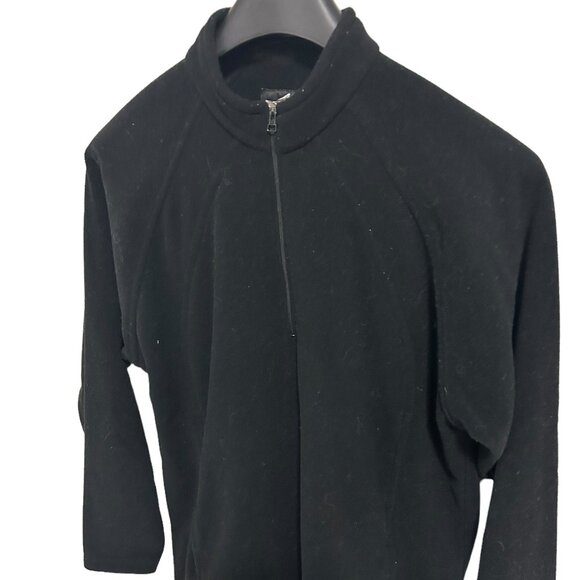 Harley Davidson 1/4 Zip Fleece Sweatshirt Mens Size Large Logo Black - Picture 2 of 8